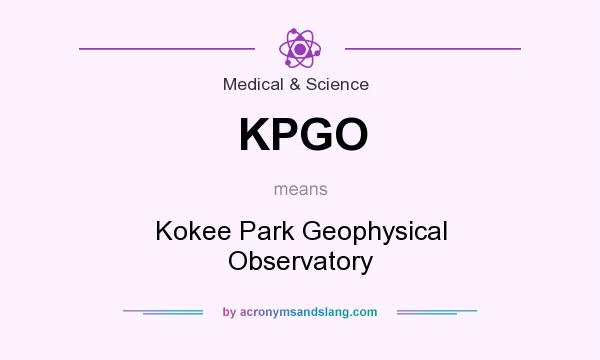 What does KPGO mean? It stands for Kokee Park Geophysical Observatory