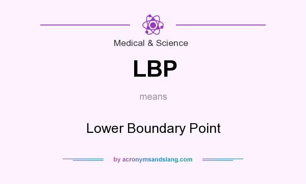 What does LBP mean? It stands for Lower Boundary Point
