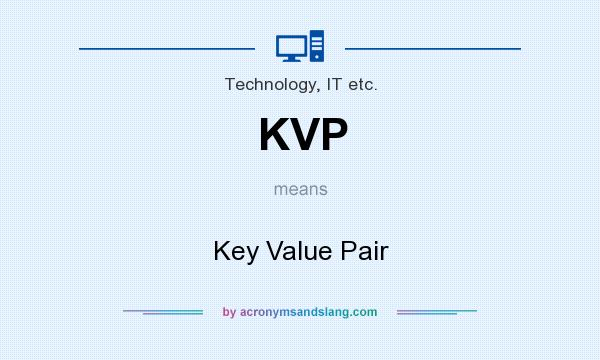 What does KVP mean? It stands for Key Value Pair