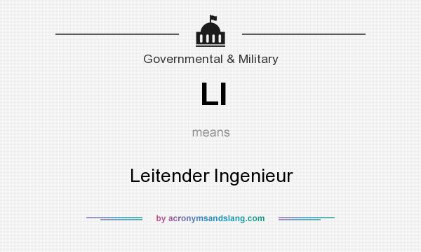 What does LI mean? It stands for Leitender Ingenieur
