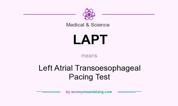 What does LAPT mean? It stands for Left Atrial Transoesophageal Pacing Test