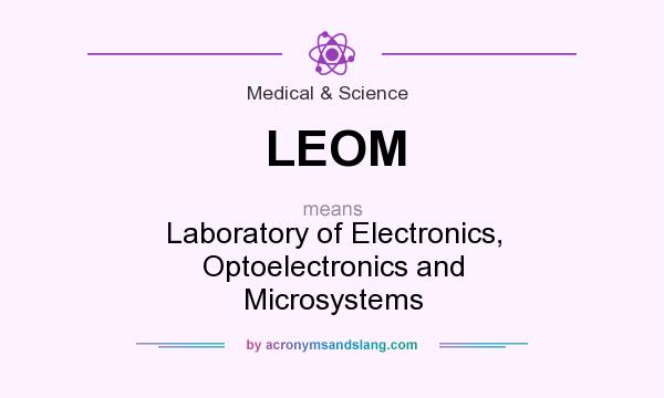 What does LEOM mean? It stands for Laboratory of Electronics, Optoelectronics and Microsystems