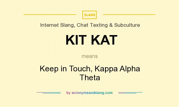 paars Tante kalender KIT KAT - "Keep in Touch, Kappa Alpha Theta" by AcronymsAndSlang.com