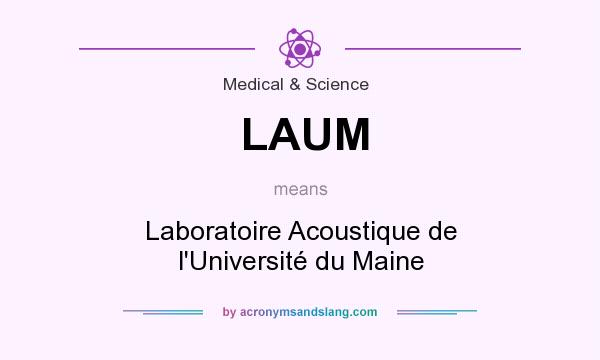What does LAUM mean? It stands for Laboratoire Acoustique de l`Université du Maine