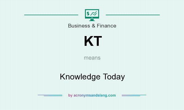 What does KT mean? It stands for Knowledge Today