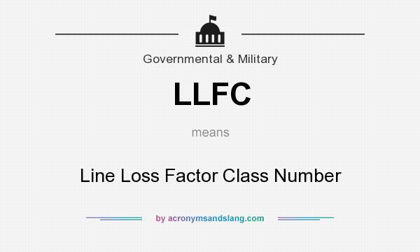What does LLFC mean? It stands for Line Loss Factor Class Number
