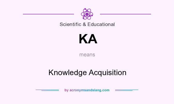 What does KA mean? It stands for Knowledge Acquisition