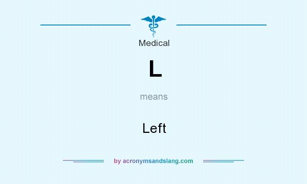 What does L mean? It stands for Left