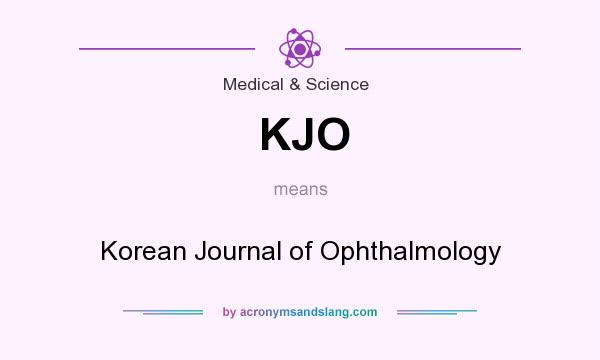 What does KJO mean? It stands for Korean Journal of Ophthalmology