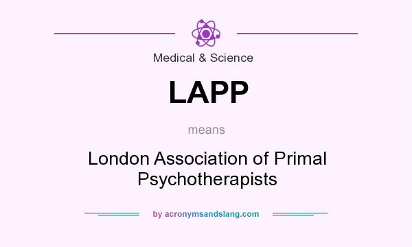 What does LAPP mean? It stands for London Association of Primal Psychotherapists