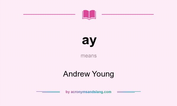 What does ay mean? It stands for Andrew Young