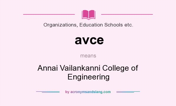 What does avce mean? It stands for Annai Vailankanni College of Engineering