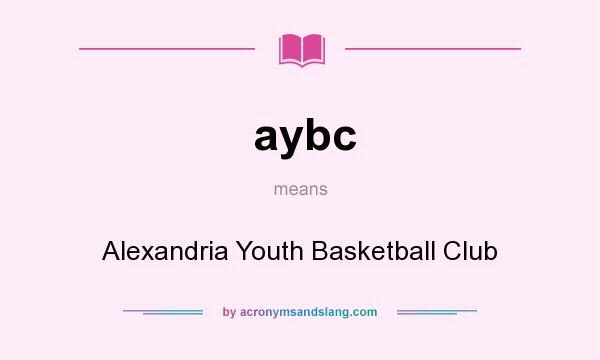 What does aybc mean? It stands for Alexandria Youth Basketball Club
