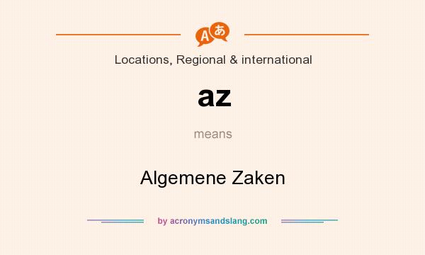 What does az mean? It stands for Algemene Zaken