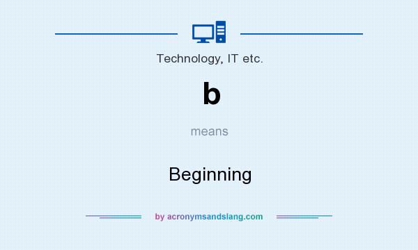 What does b mean? It stands for Beginning