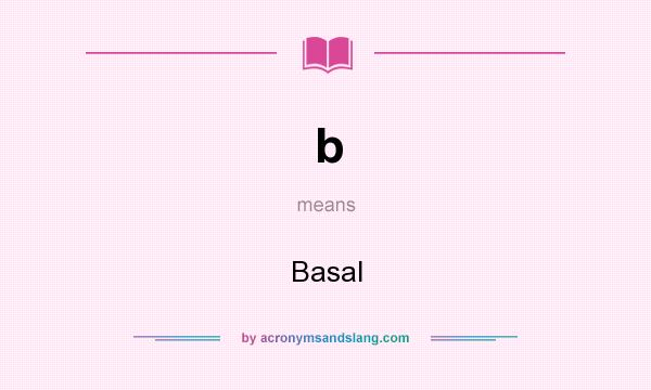 What does b mean? It stands for Basal