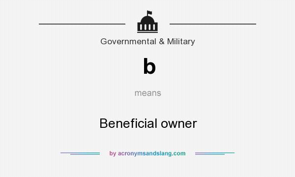 What does b mean? It stands for Beneficial owner