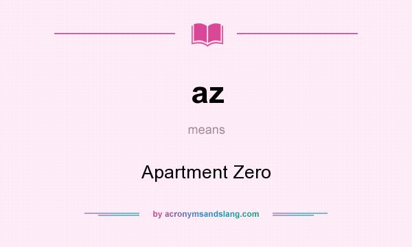 What does az mean? It stands for Apartment Zero
