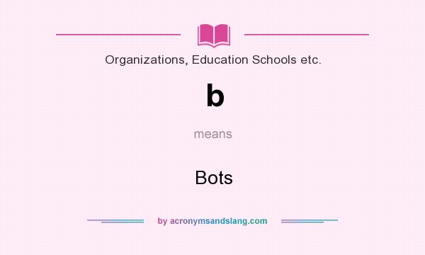 What does b mean? It stands for Bots
