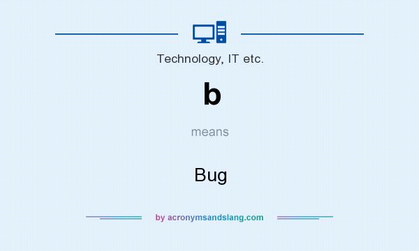 What does b mean? It stands for Bug