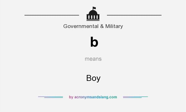 What does b mean? It stands for Boy