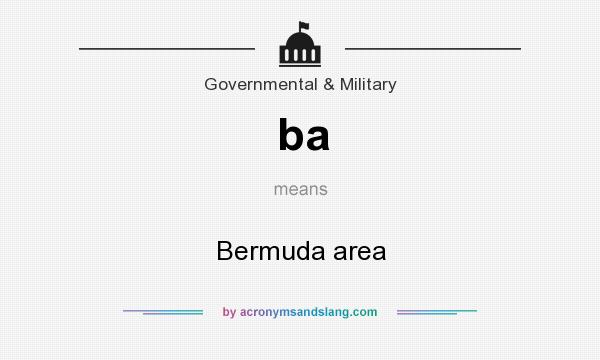 What does ba mean? It stands for Bermuda area