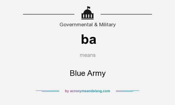 What does ba mean? It stands for Blue Army