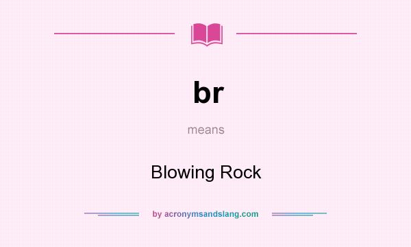 What does br mean? It stands for Blowing Rock