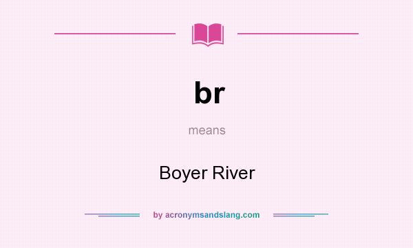 What does br mean? It stands for Boyer River