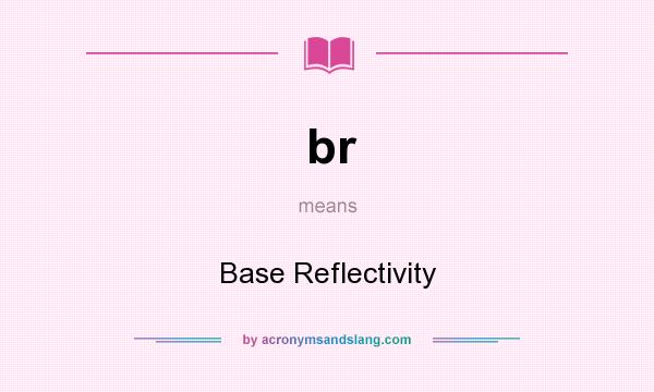 What does br mean? It stands for Base Reflectivity
