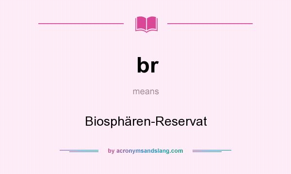 What does br mean? It stands for Biosphären-Reservat