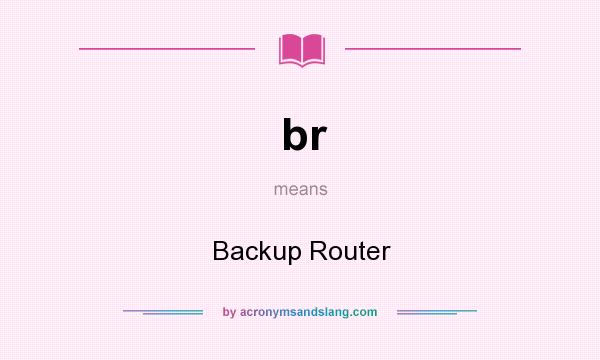 What does br mean? It stands for Backup Router