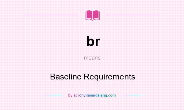 What does br mean? It stands for Baseline Requirements