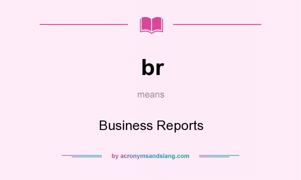 What does br mean? It stands for Business Reports