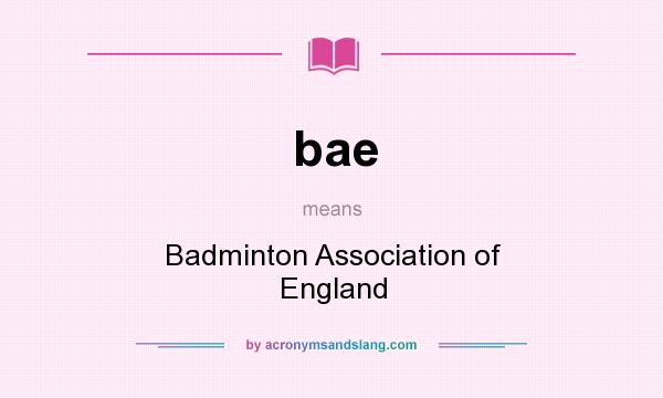 what does bae stand for