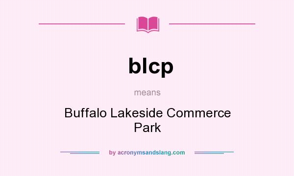 What does blcp mean? It stands for Buffalo Lakeside Commerce Park