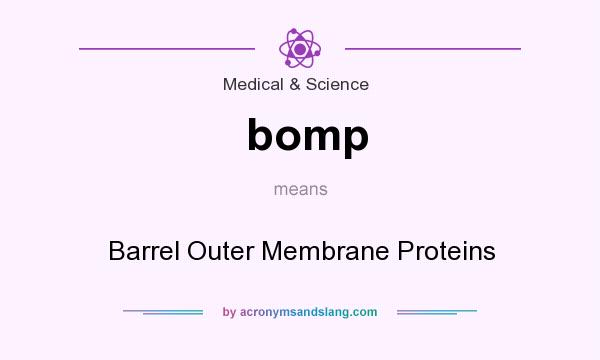 What does bomp mean? It stands for Barrel Outer Membrane Proteins