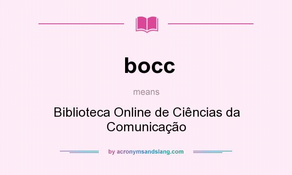 What does bocc mean? It stands for Biblioteca Online de Ciências da Comunicação