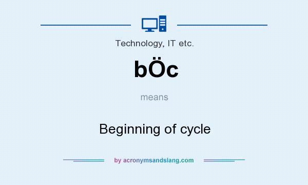 What does bÖc mean? It stands for Beginning of cycle