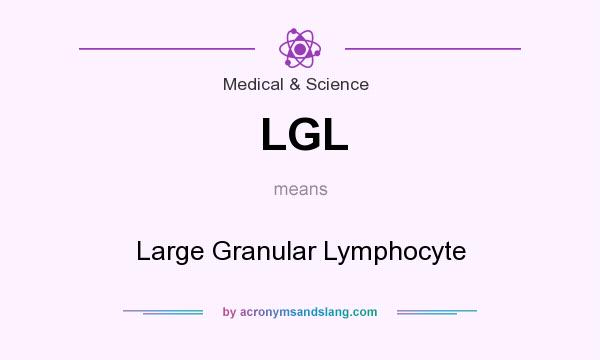What does LGL mean? It stands for Large Granular Lymphocyte