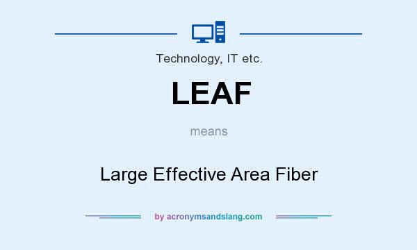 What does LEAF mean? It stands for Large Effective Area Fiber