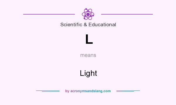 What does L mean? It stands for Light