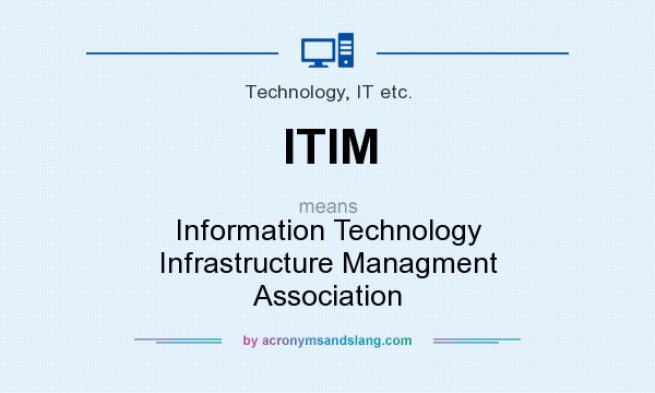 What does ITIM mean? It stands for Information Technology Infrastructure Managment Association