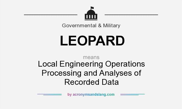 What does LEOPARD mean? It stands for Local Engineering Operations Processing and Analyses of Recorded Data