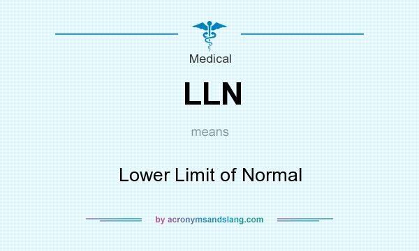 What does LLN mean? It stands for Lower Limit of Normal