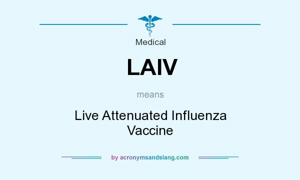 What does LAIV mean? It stands for Live Attenuated Influenza Vaccine
