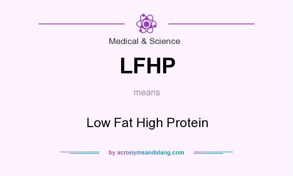 What does LFHP mean? It stands for Low Fat High Protein