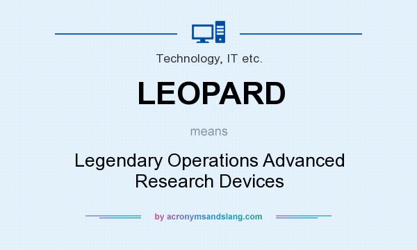 What does LEOPARD mean? It stands for Legendary Operations Advanced Research Devices