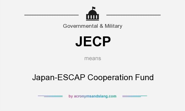 What does JECP mean? It stands for Japan-ESCAP Cooperation Fund