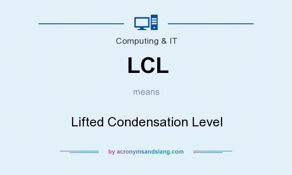What does LCL mean? It stands for Lifted Condensation Level